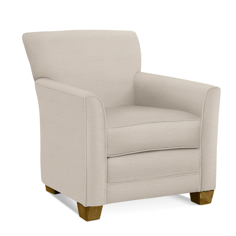 Buckley Armchair, Havana Finish, Ivory Crypton Performance; 0886-91