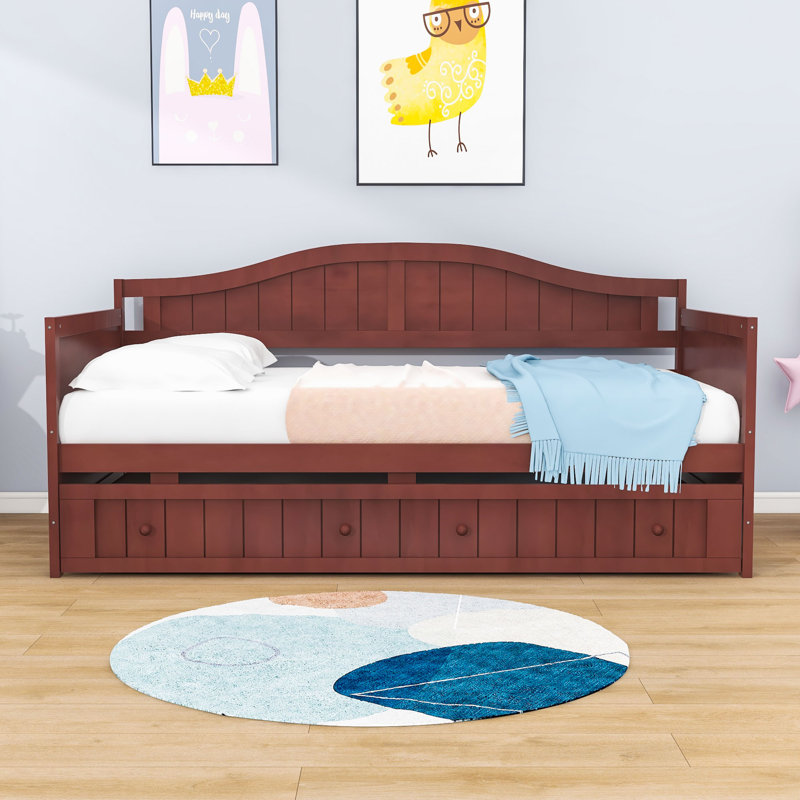Efthim Twin Size Daybed with Trundle, Espresso