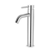 Round Single Hole Vessel Lavatory Faucet Matte Black