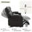 68.9" Pillow Top Arm Power Reclining Loveseat with Heat and Massage For Living Room-844088553