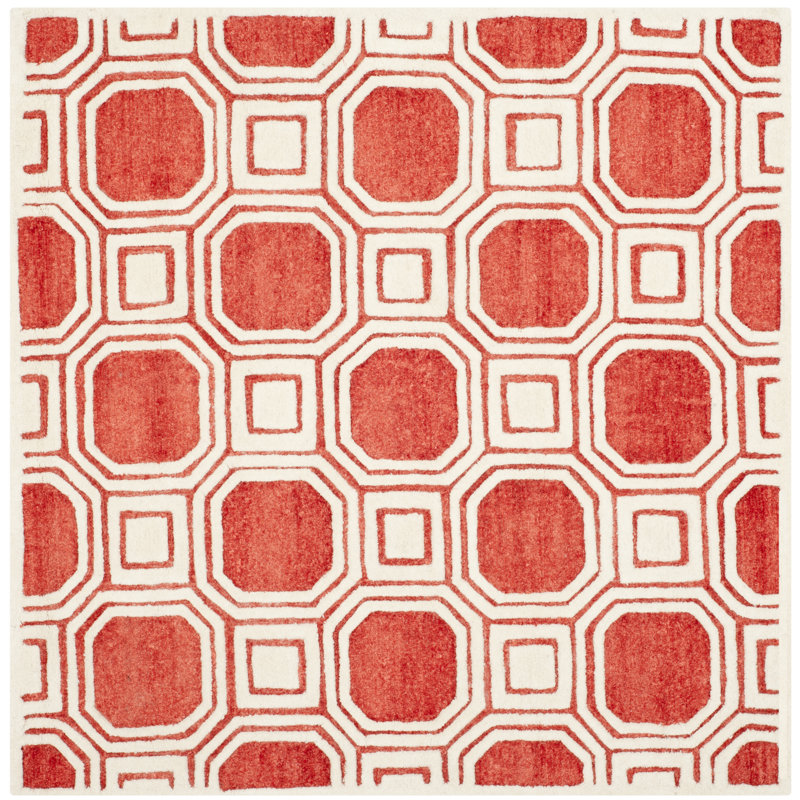 Tyric Hand Tufted Performance Abstract Rug, Square 5'