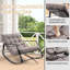 Chaise berçante d'extérieur à structure métallique-1878217107