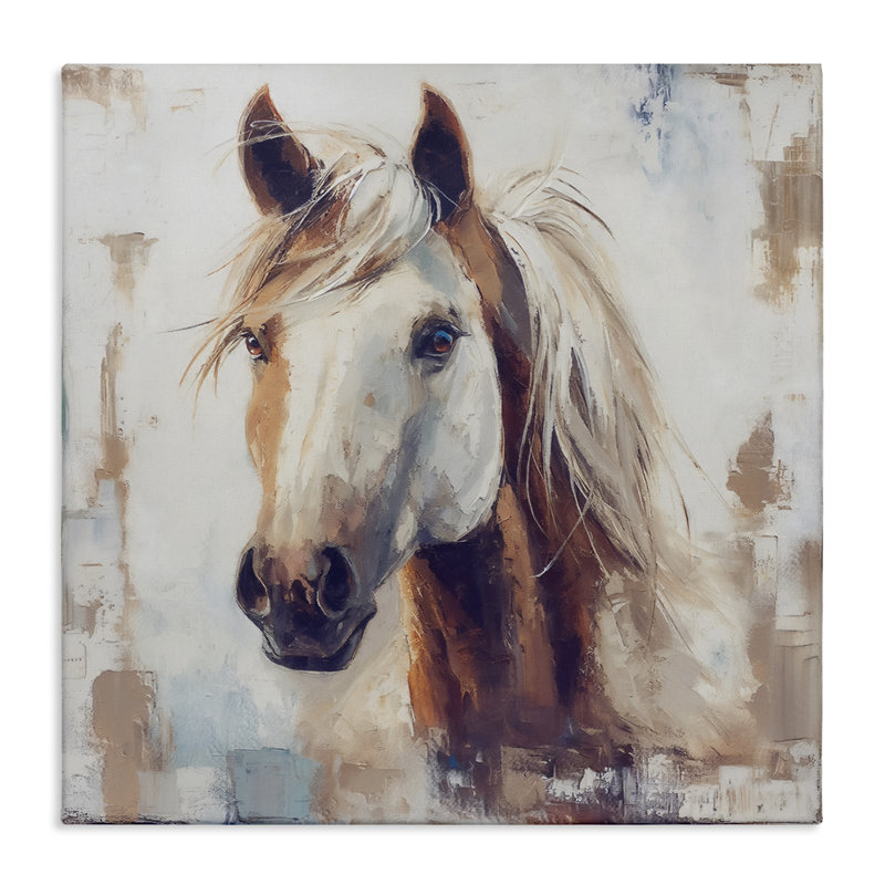Impression sur toile «Rustic Horse Impression» par Steve Huntziker, H 30 po x l 30 po