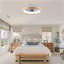 Ventilateurs de plafond de 20 po avec lumières et télécommande, ventilateur DEL encastré moderne à intensité variable 3000-6500K, 6 vitesses, moteur à courant continu silencieux pour le salon, la chambre à coucher, la cuisine - bois et blanc mat