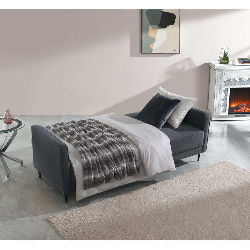 Aticus 3 Seater Sofa Bed, Dark Grey Chenille
