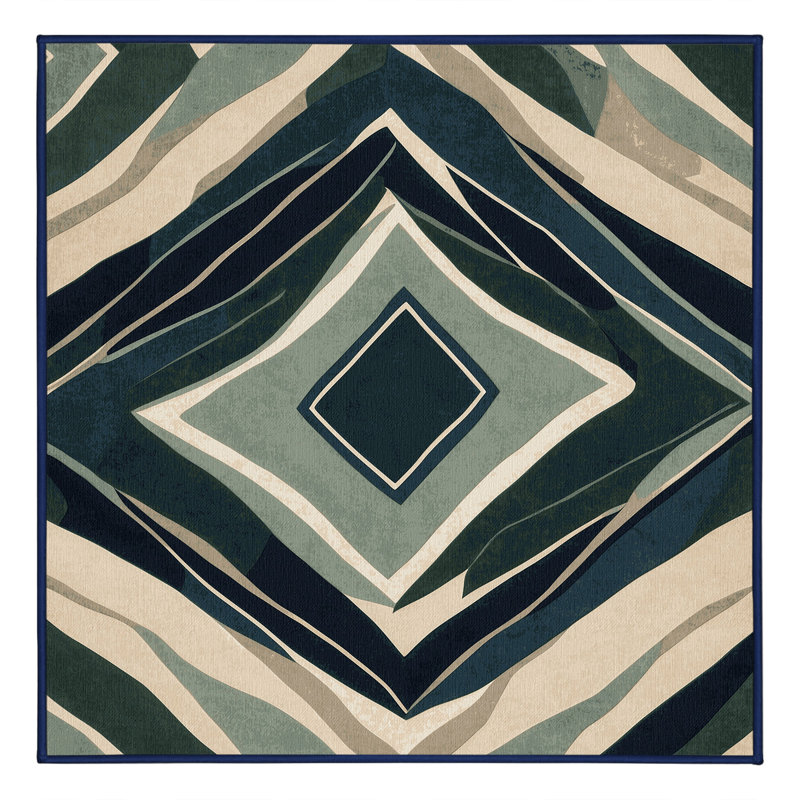 Cosmic Echo Rug, Square 7'