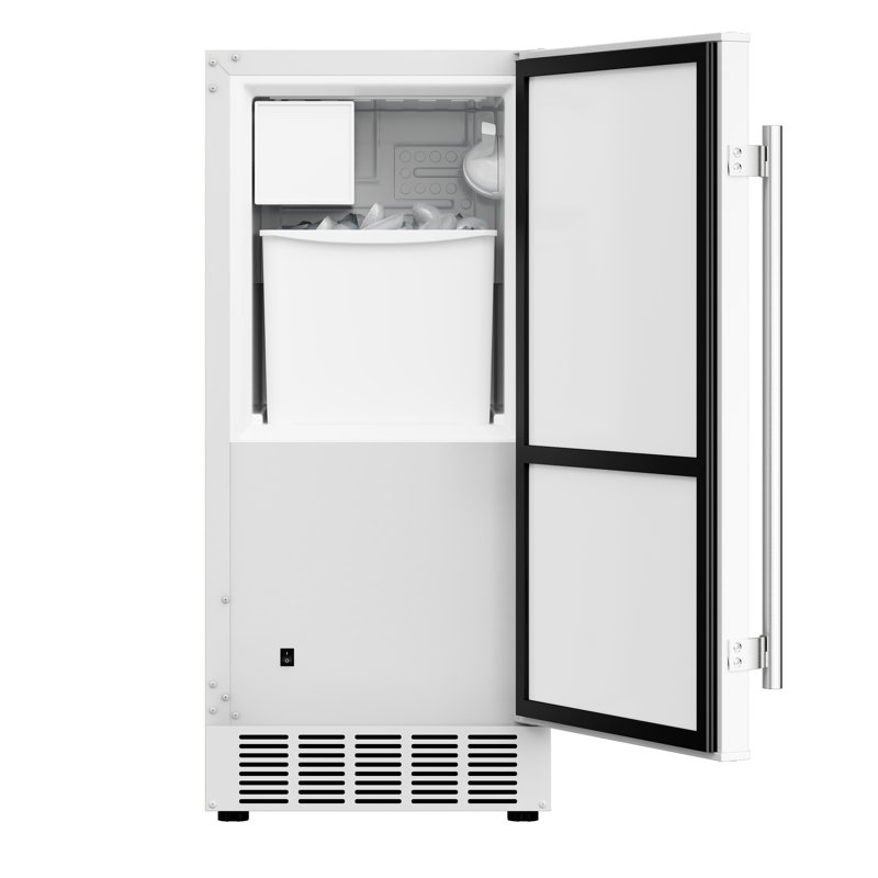 Machine à glaçons intégrée 15 "25 lb., Blanc