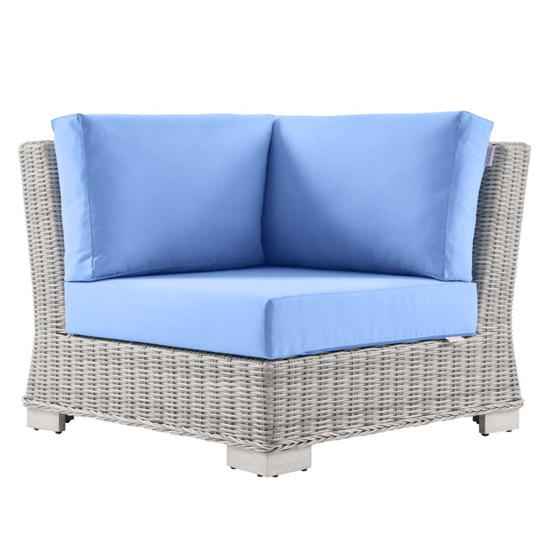 Chaise de coin d'extérieur Modway Conway, Bleu clair