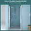 Porte de douche en verre trempé l 30 po x H 72 po, charnières en nickel brossé, produit de salle de bain peu encombrant réglable pour diverses configurations murales