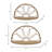 Ashonda Boho Coastal Set of 2 Metal Flower Arched Wall Shelves - 24" x 10" x 13"
