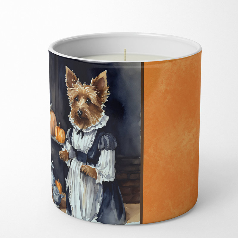 Bougie parfumée Pumpkin Pie avec support en céramique