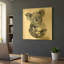 «Koala Cuddle» par Kim Curationa, art mural en métal doré, 24 po x 24 po-1358077553