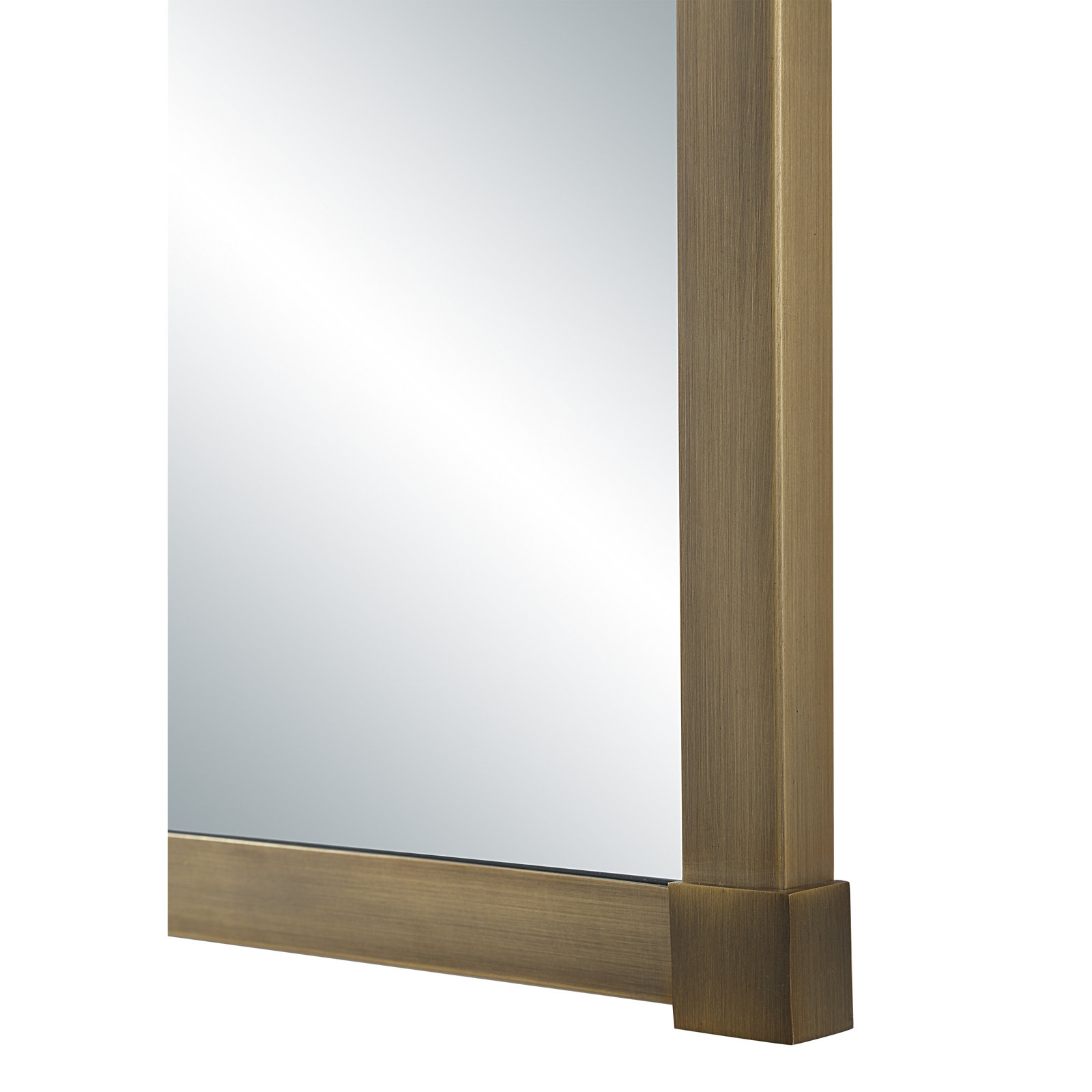 22" Accent Mirror, Brushed Brass