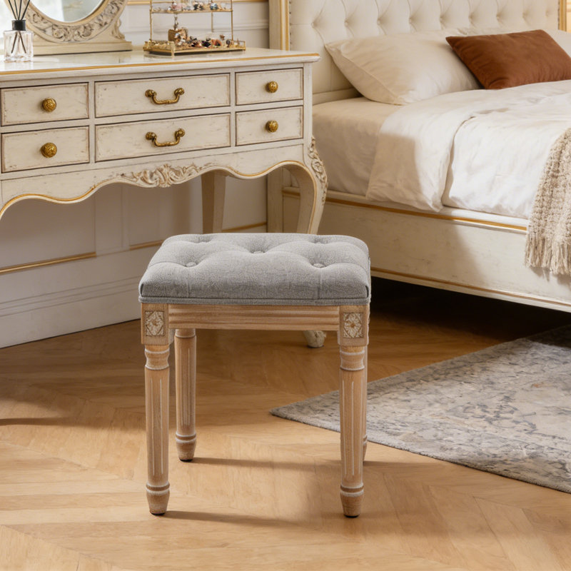 Tabouret de coiffeuse Bronson, Gris