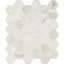 Carreau de marbre et mosaïque en marbre aiguisé hexagonal 12 po x 12 po Castella de Blanc