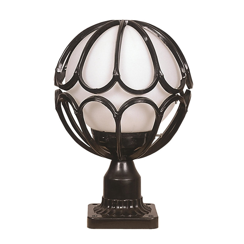 Modern Outdoor Wall Lamp, Black & White, 15.0 x 9.1 inches | Durable ABS Body & Polyethylene Cap, E27 Socket Max 40W | IP65 Weatherproof, Stylish Industrial Design for Patios & Exteriors