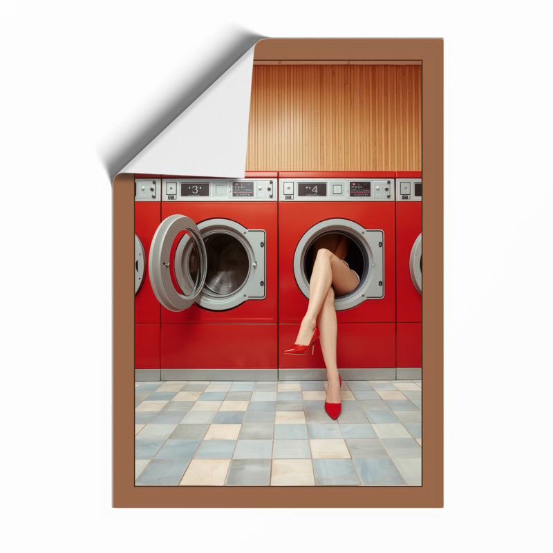 Emerging from Red Surrealism - Framed Print, A3 - 42.0 x 29.7 cm, Unframed