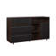 Buffet contemporain à portes détaillées avec rangement ouvert - Chêne côtier / massif-1002766935