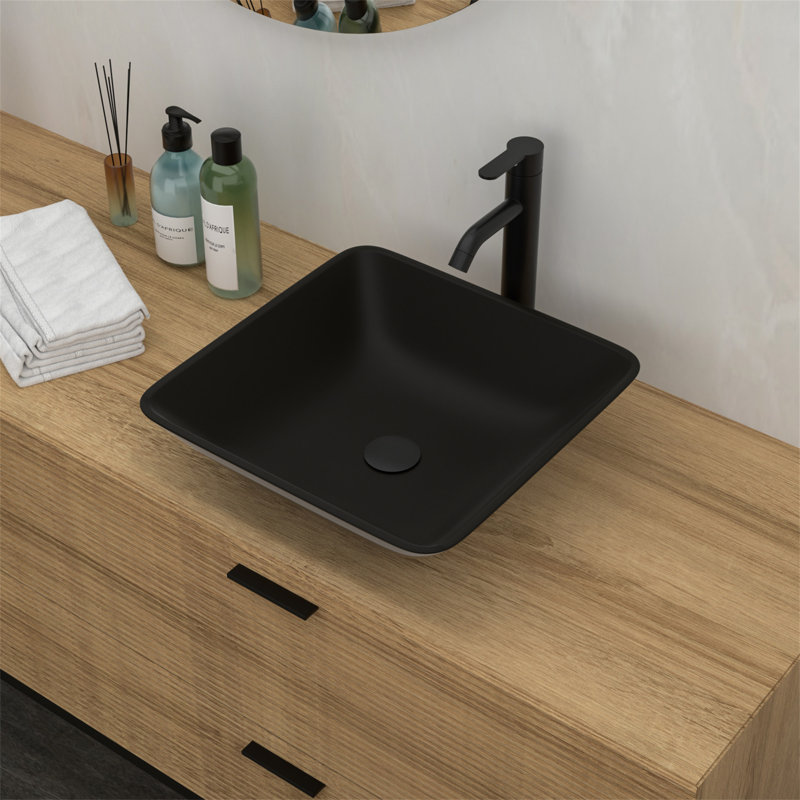 Bathroom Artistic Tempered Glass Vessel Bathroom Sink With Faucet And Pop-Up Drain