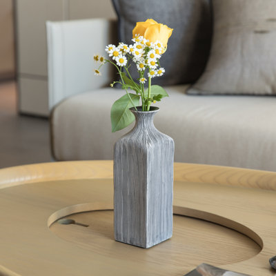 Vase contemporain décoratif à fleurs 11,5 pouces