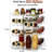 Revolving Spice Rack Organizer For Cabinet, DIY Adjustable 8 Tier Clear Rotating Spice Shelf Countertop, Space Saving Lazy Susan Seasoning Organizer For Kitchen, Pantry Cupboard Storage Turntable