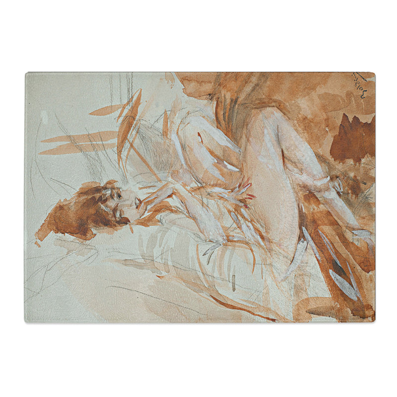 Female Study by Giovanni Boldini Chopping Board, 28.5cm W x 39cm L