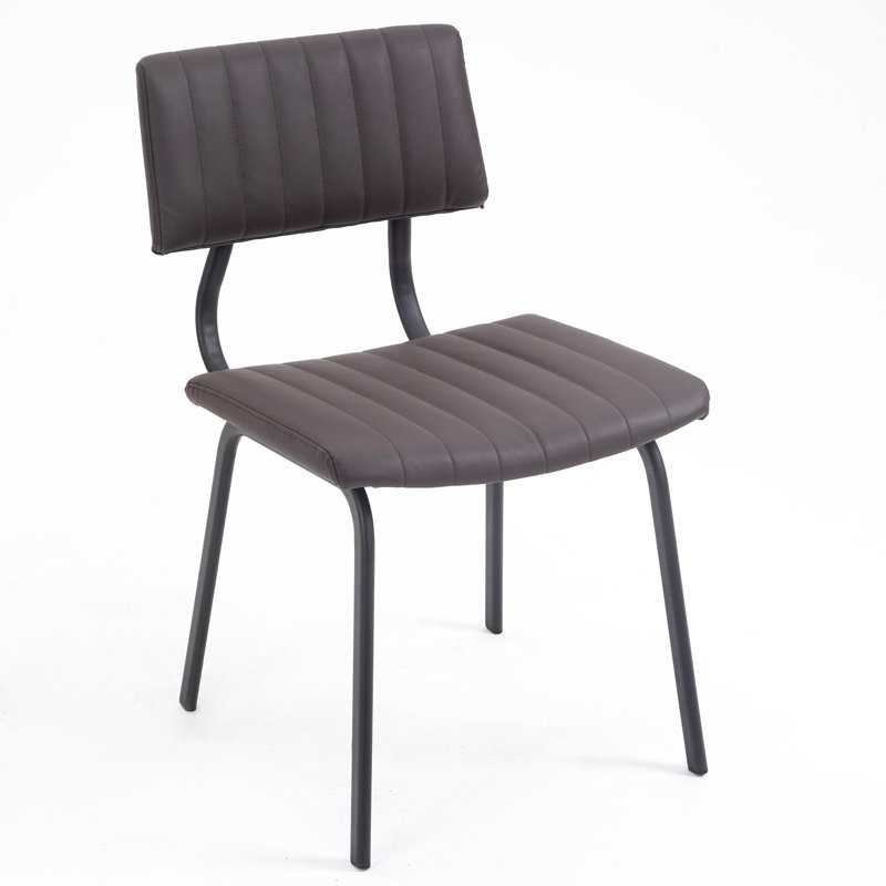 Rushden 46cm H Upholstered Side Chair, Dark Brown