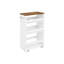 4-Tier Slim Storage Cart 20cm, Rolling Kitchen Storage cart on Wheels for Small Spaces