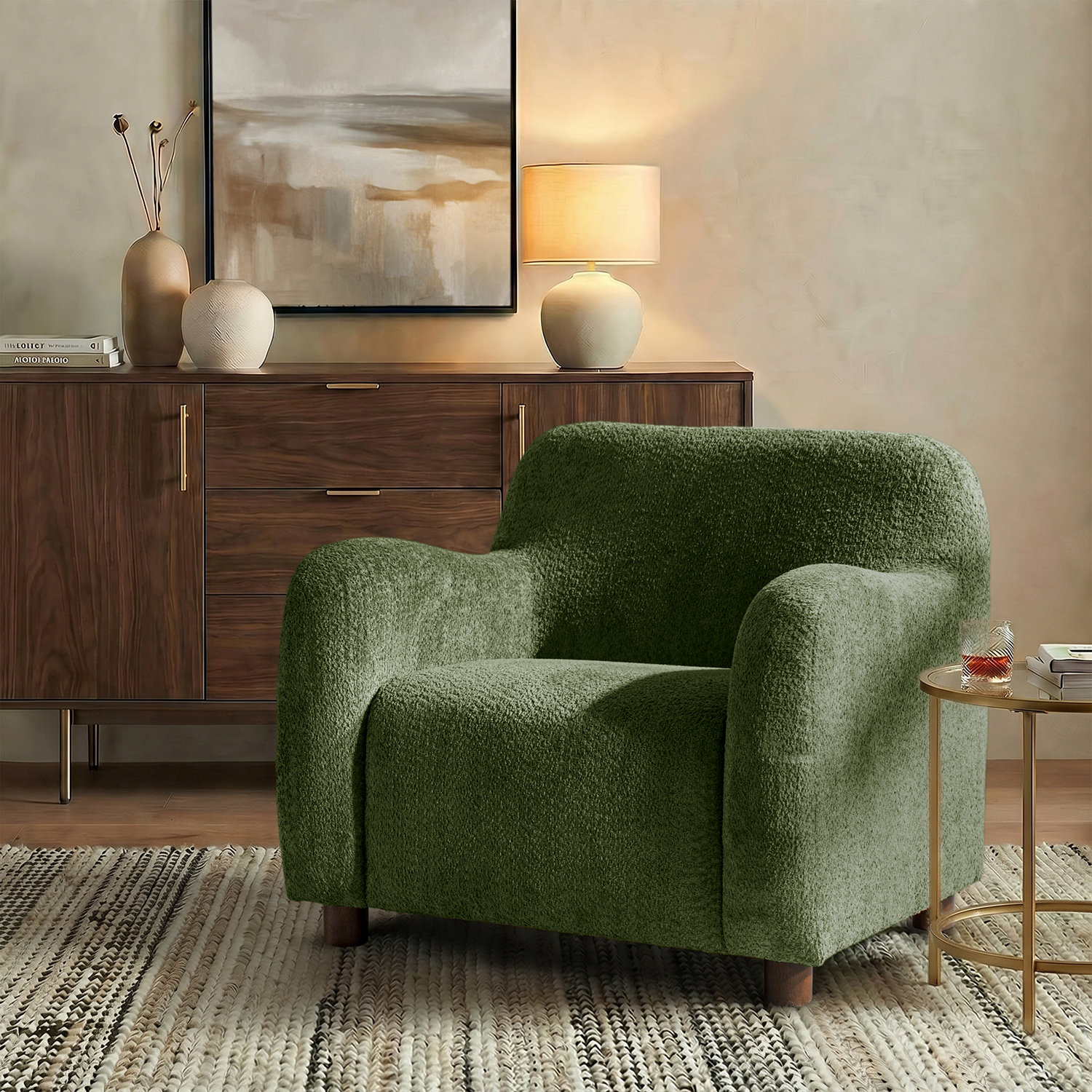 Crestino Armchair, Green