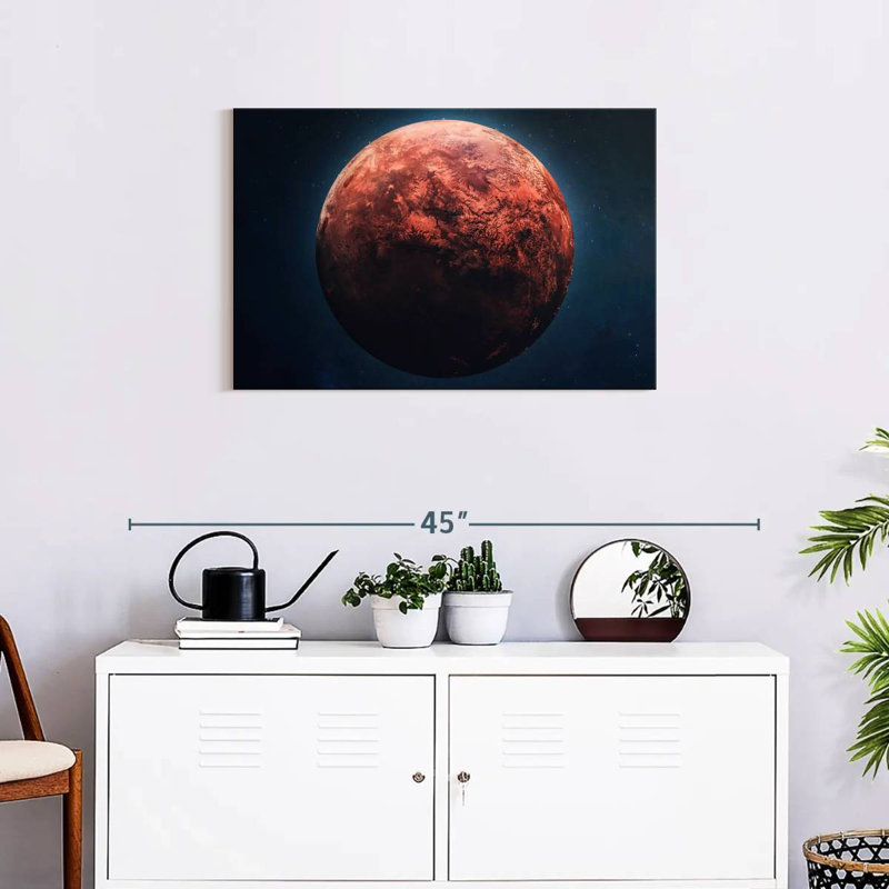 Oberle Red Mars Planet, 20" H x 30" W