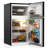 3.1 Cu. Ft. Double Door Refrigerator Black with Freezer-120944224
