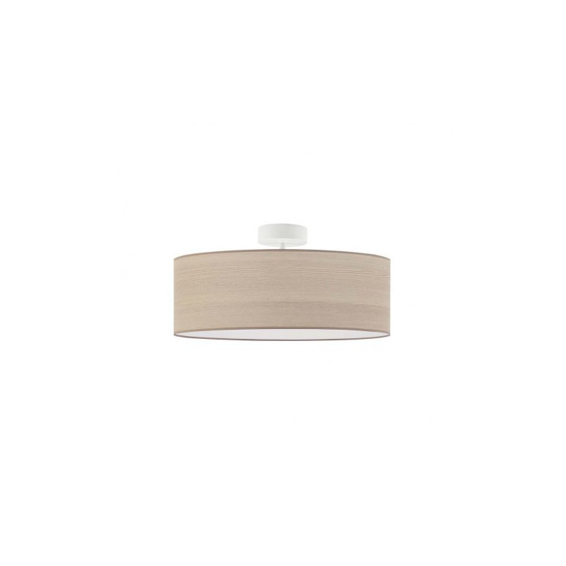 Bisono-Miro Fabric Semi Flush Mount, White, Wash White