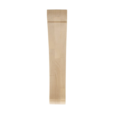 12 in x 2-1/2 in x 8 in Unfinished Medium Solid Traditional Plain Wood Bracket Corbel