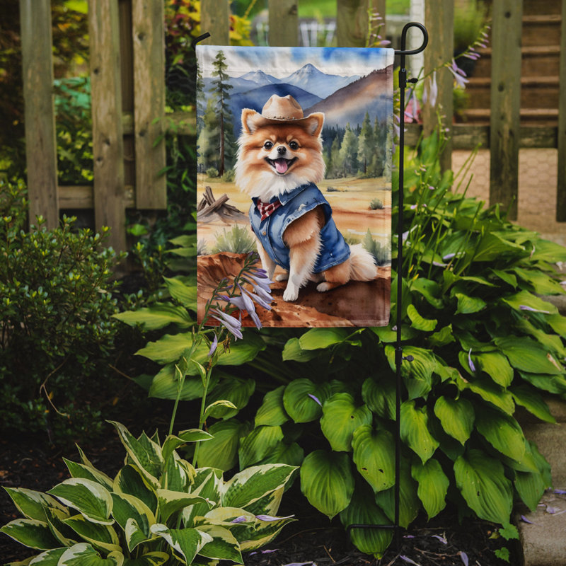 Drapeau Cowboy Welcome Garden, Loulou de Poméranie