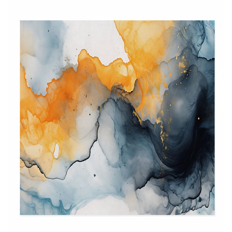 Abstract Waves Modern Unframed Art Print, 28" H x 28" W