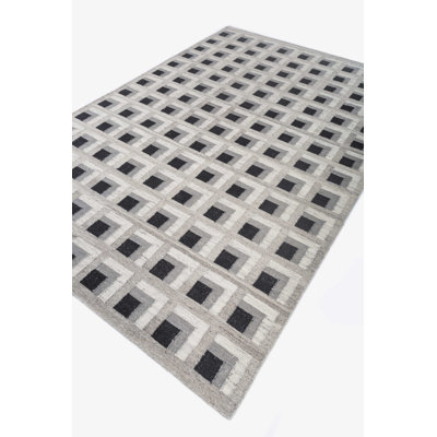 Contemporary One-of-a-Kind Rectangle 6'1" X 9'2" Hand Knotted Area Rug