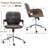 Ryonie Faux Leather Upholstered Swivel Office Chair-134702686
