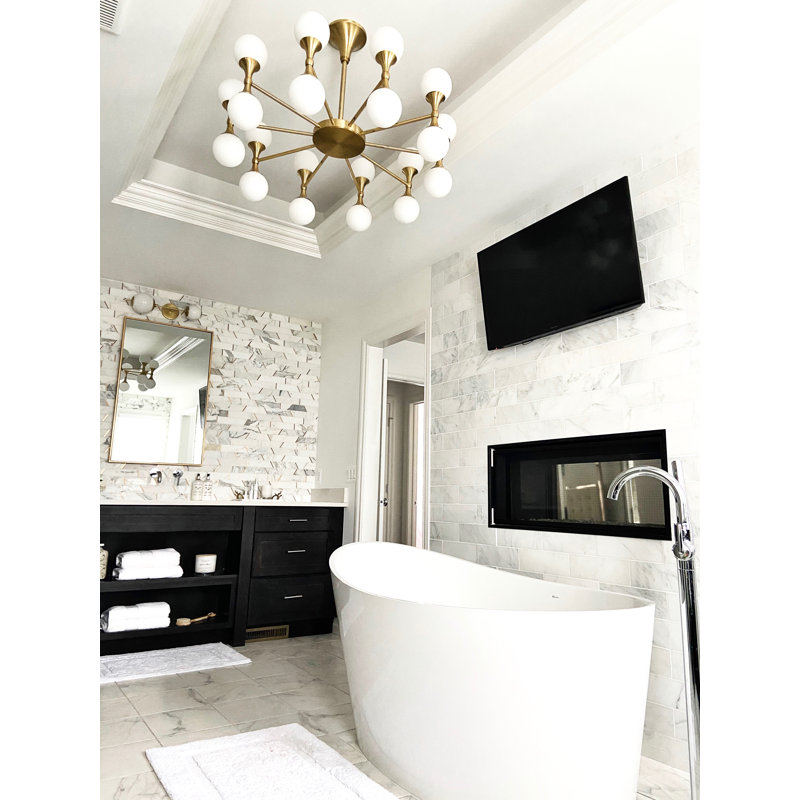 Astoria 20 - Light Chandelier, Aged Brass