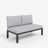 26 " W Straight Powder Coated Steel Loveseat with Cushions