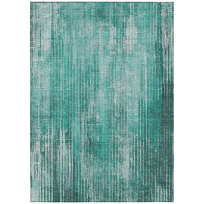 Decicco Washable Striped Indoor / Outdoor Rug