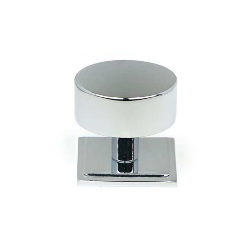 38mm Square Knob, Polished Chrome