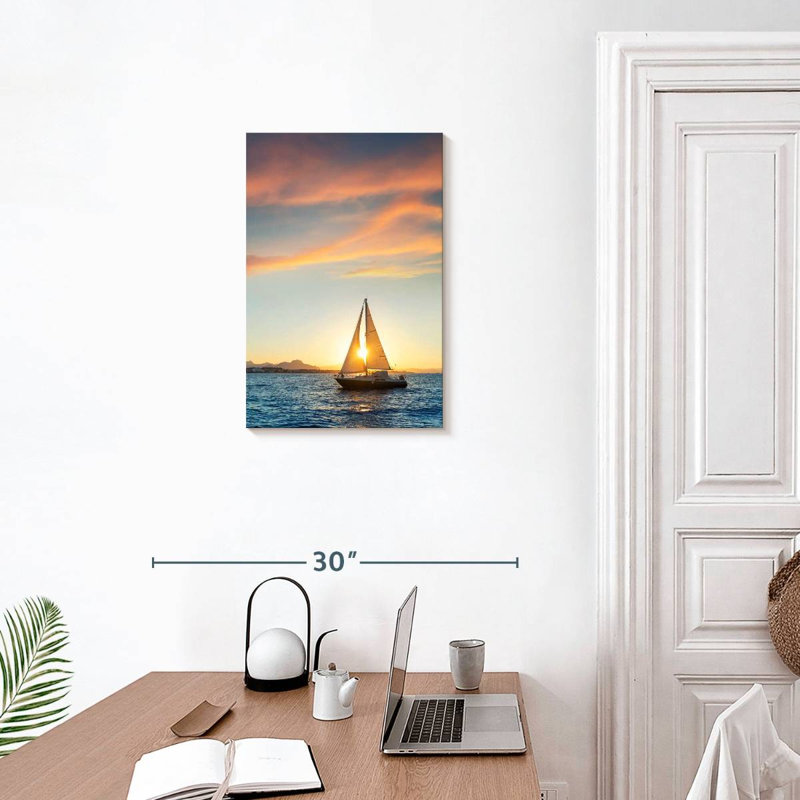 Senne Sailboat On Denia Waters, 24" H x 16" W