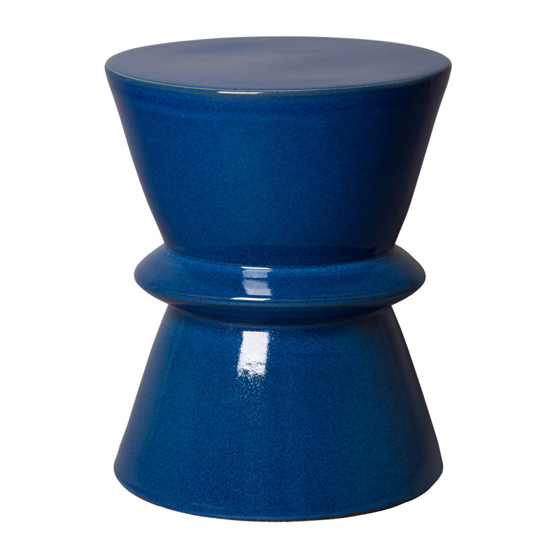 Tabouret de jardin à fermeture à glissière, H 14 x 18 po, Bleu
