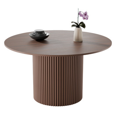 Solid Wood Dining Table Round Pedestal Kitchen Table