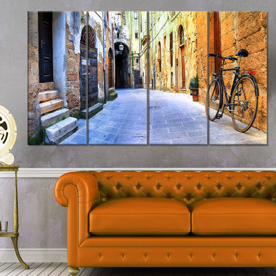 « art street of old italie-cityscape », ensemble de 4 reproductions de photos sur toiles tendues
