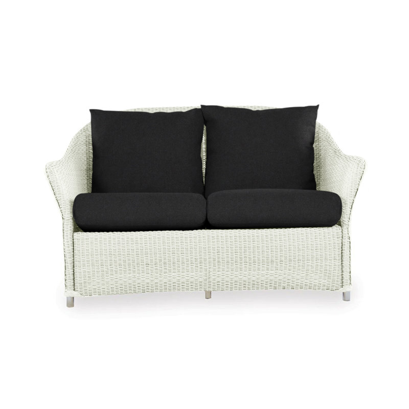 Weekend Retreat Outdoor 2 - Seat Loveseat, Canvas Black Sunbrella® Canvas, Mink