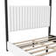Castella Canopy Bed With Upholstered Headboard And Metal Frame-9032286-9032284
