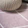 Tapis rose / blanc à motif de treillis diamant minimaliste Bertrice
