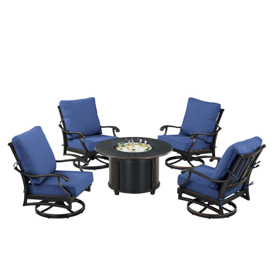 Ensemble de conversation d'extérieur pour 4 personnes avec coussins Paiden