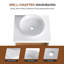 Meuble-lavabo flottant 24 po avec lavabo vasque rond blanc brillant, meuble-lavabo mural avec tablette ouverte, finition blanche avec comptoir durable, conception moderne peu encombrante (livré dans 2 boîtes)-699430648